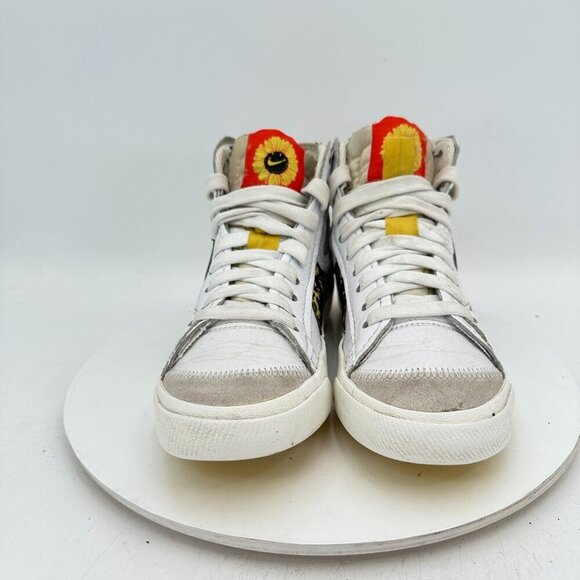 Nike Blazer Mid 77 Men Size 8.5 DQ7639-100 White Black Floral Training Shoes - Picture 2 of 11